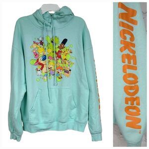 Nickelodeon Rugrats Unisex Medium Mint Green Graphic Hoodie Sweatshirt Pullover